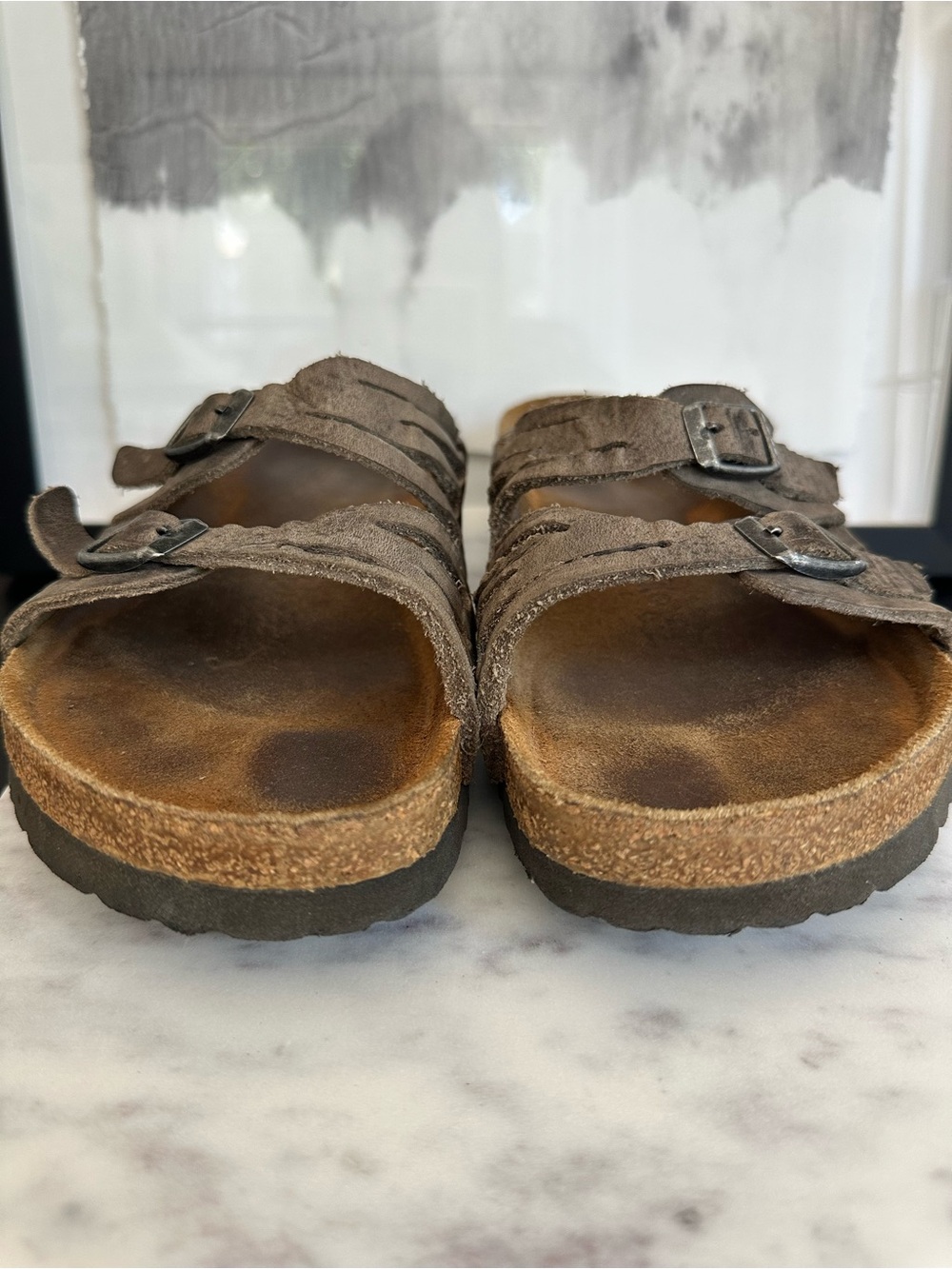 Birkenstock Granada Two Strap Leather Sandals, Soft Footbed - Size 37/6.5 - Picture 5 of 7